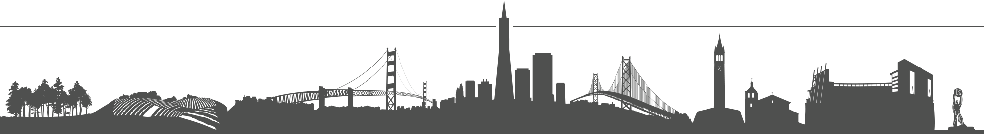 Silhouette of San Francisco skyline